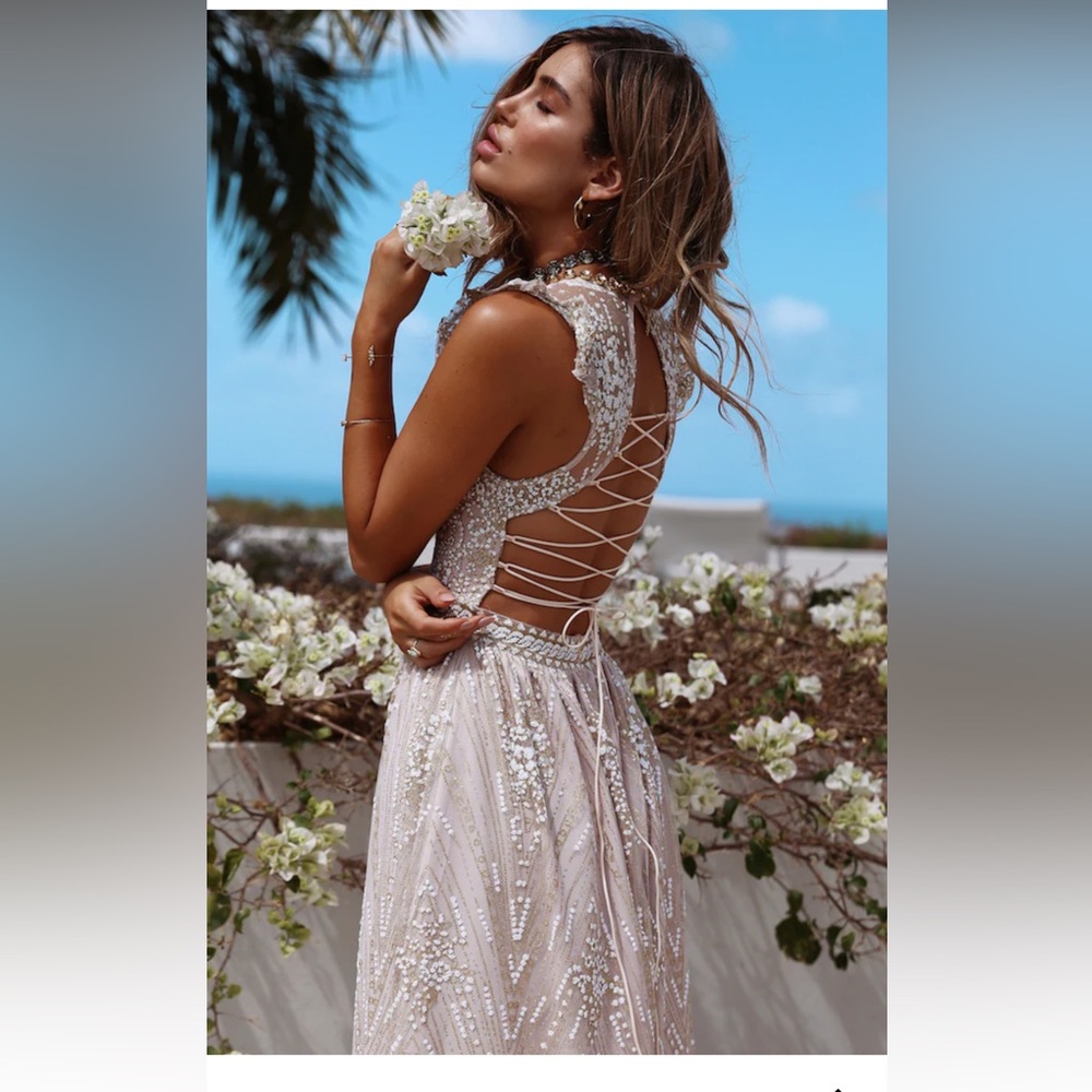 Gold on the Ceiling Champagne Dress